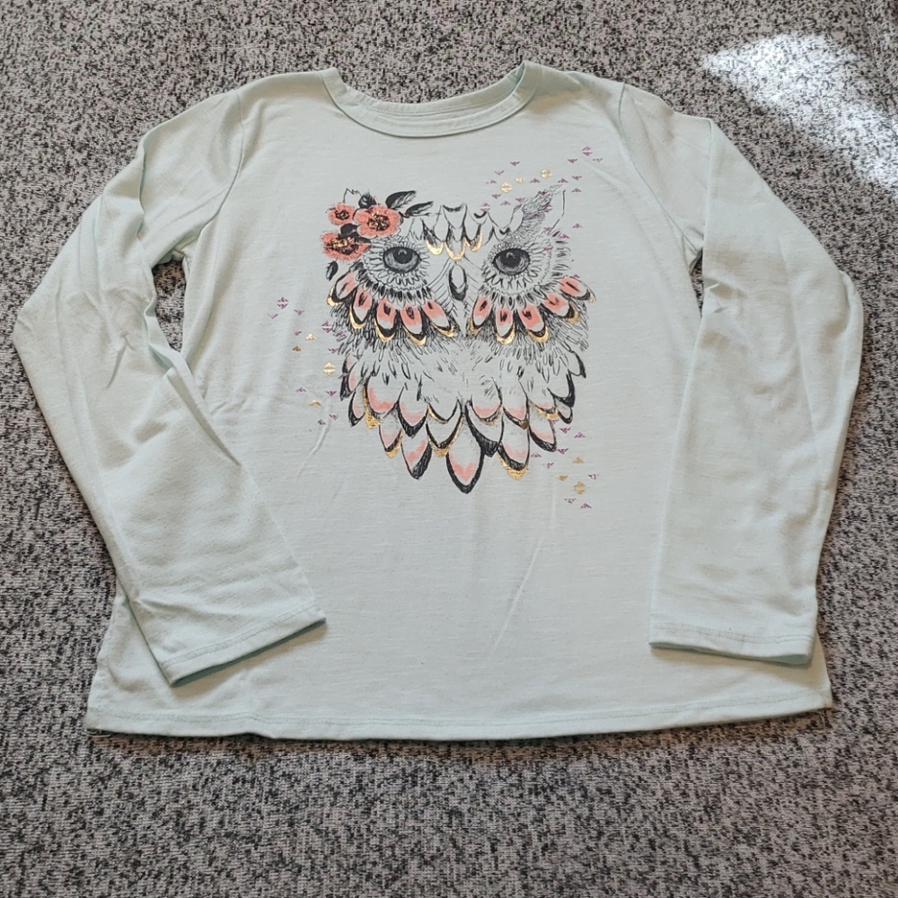 Mudd Girls Owl Mint Color Tee - Adorable